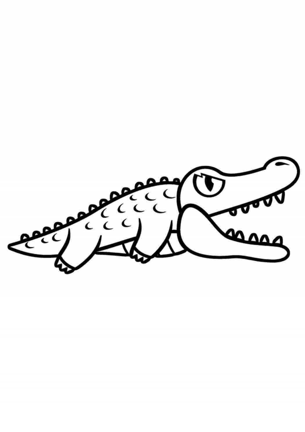 Adorable crocodile drawing for kids