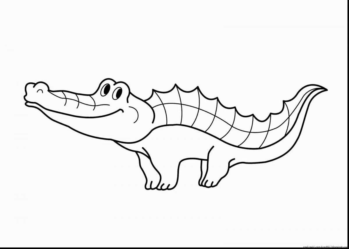 Crocodile drawing for kids #9