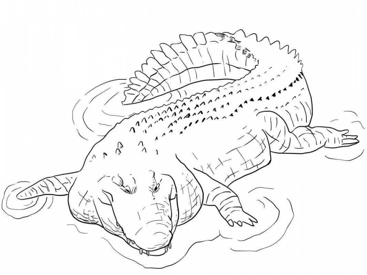 Crocodile drawing for kids #10