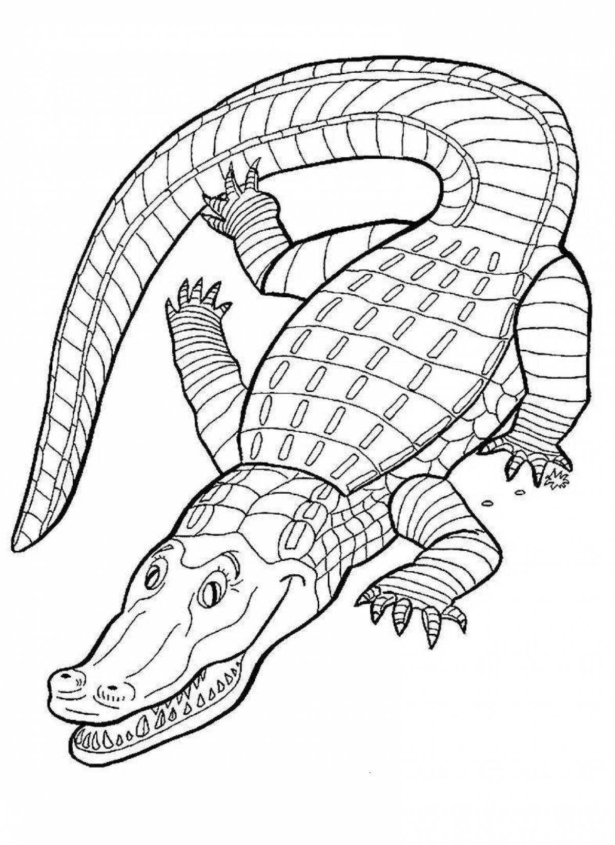 Crocodile drawing for kids #11
