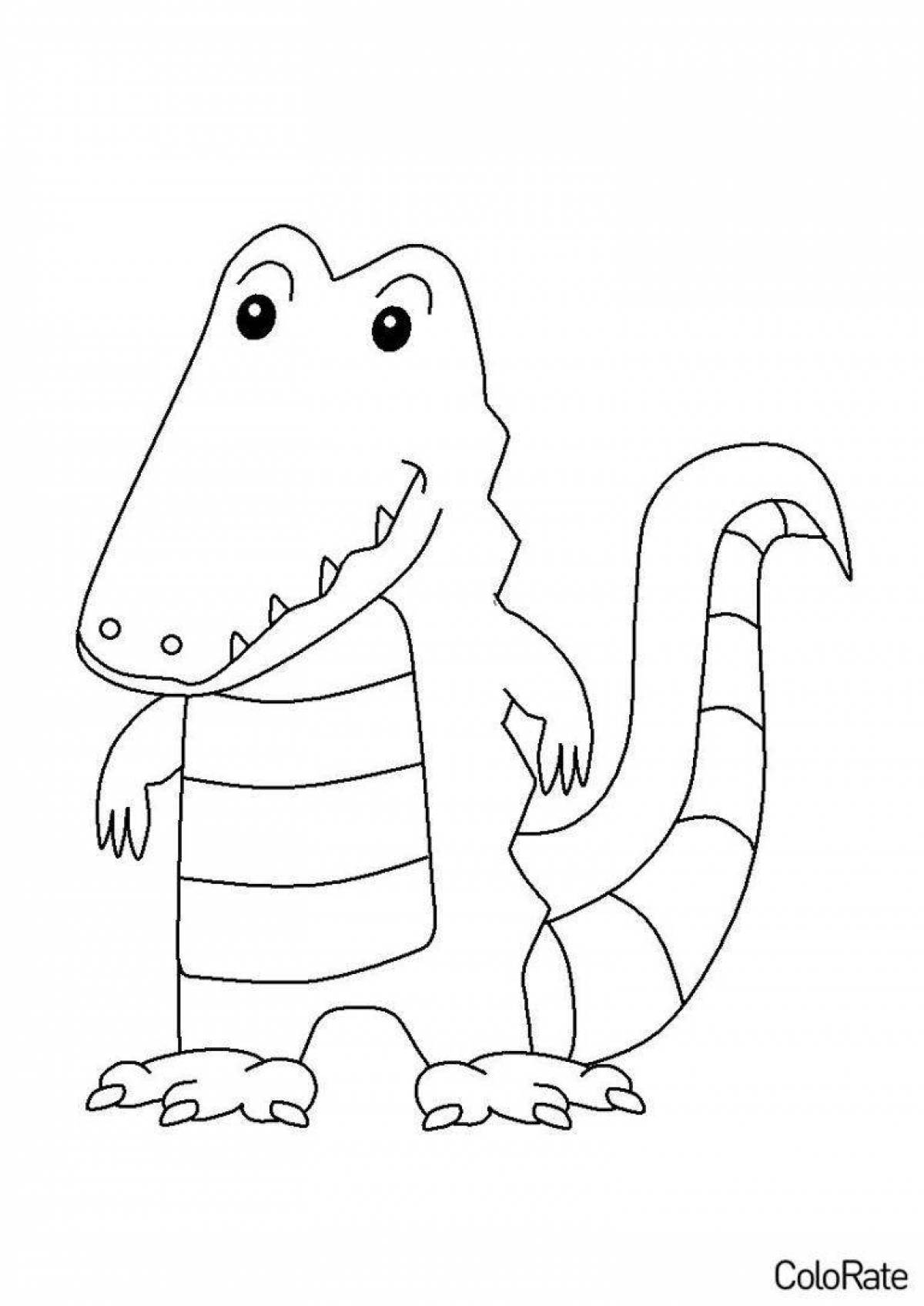 Crocodile drawing for kids #12