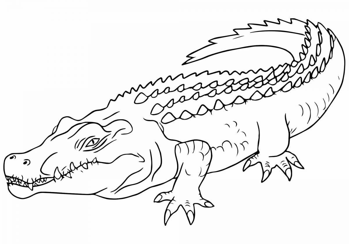 Crocodile drawing for kids #15