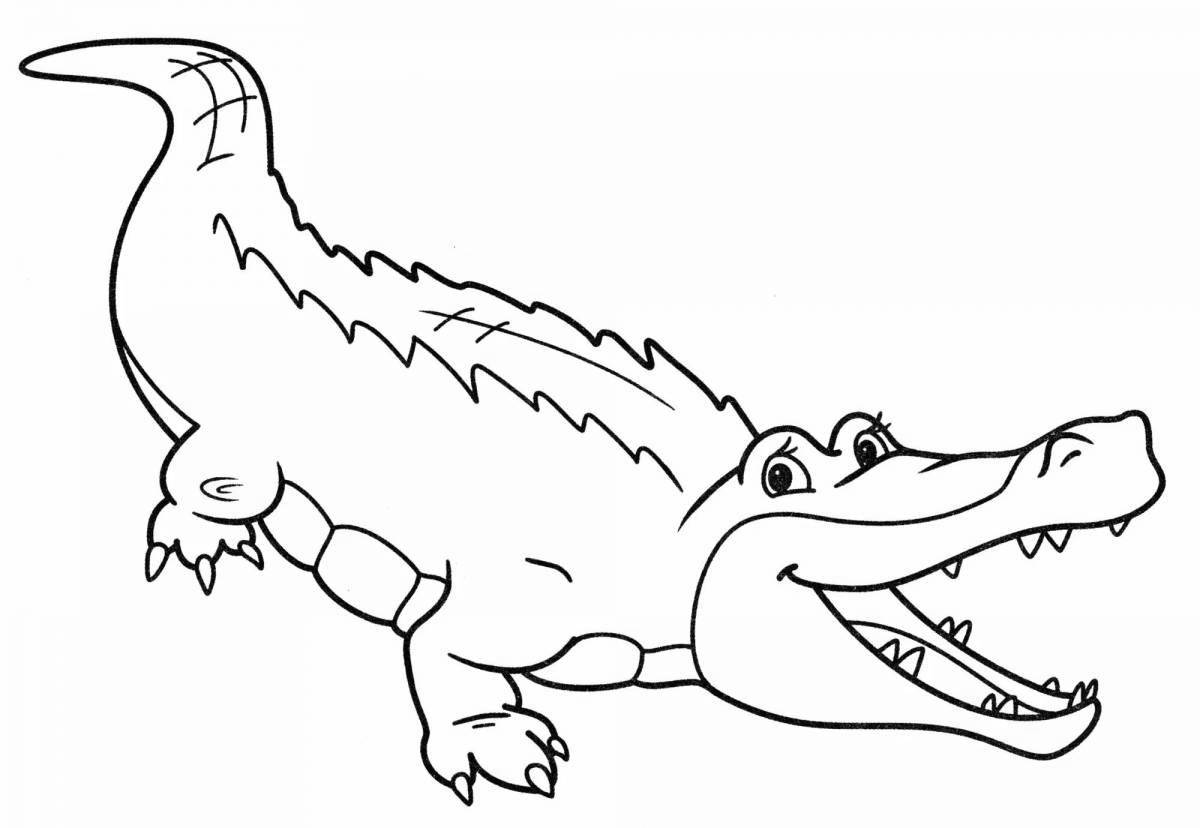 Крокодил рисунок для детей #17