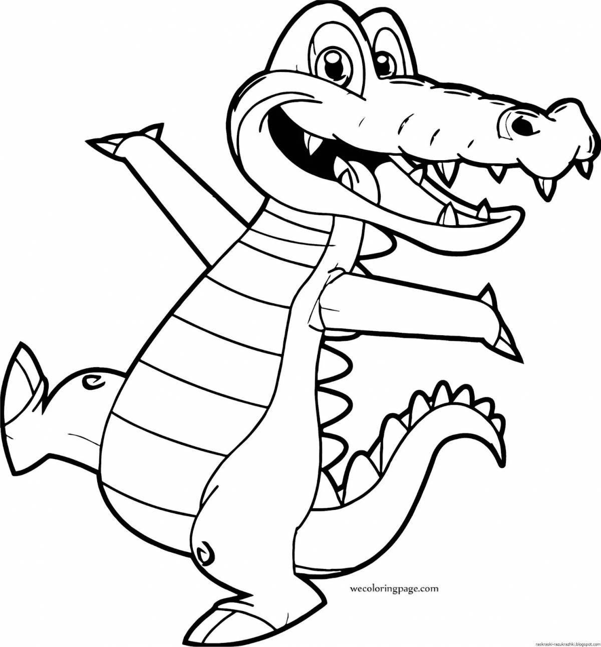 Crocodile drawing for kids #19