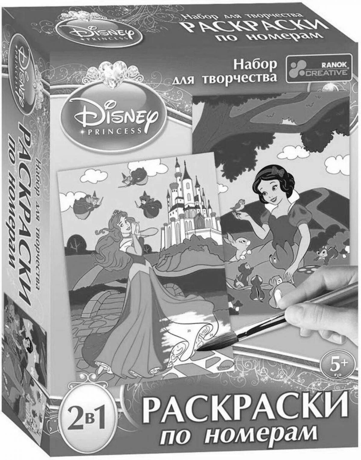 Charming disney by numbers book coloring book