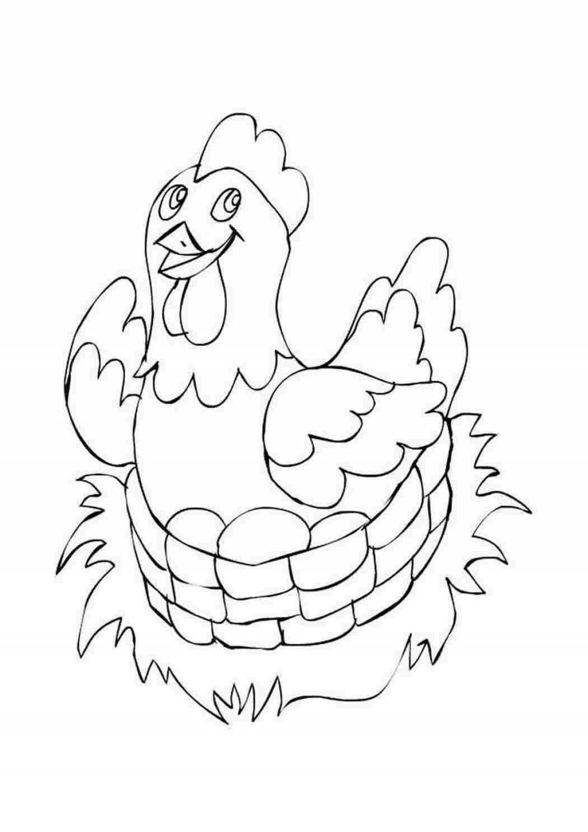 Cute chick coloring for kids