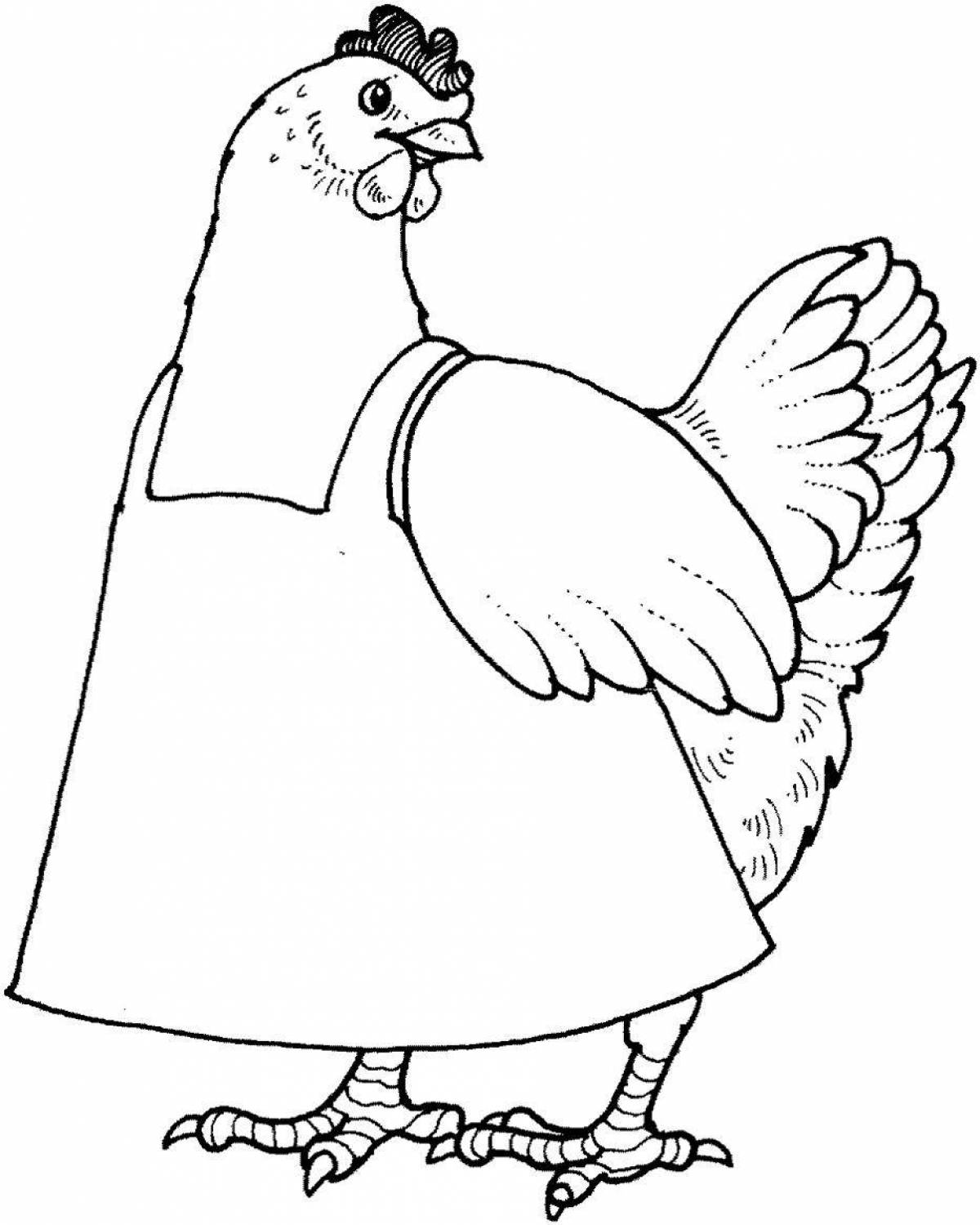 Amazing chicken coloring pages for kids