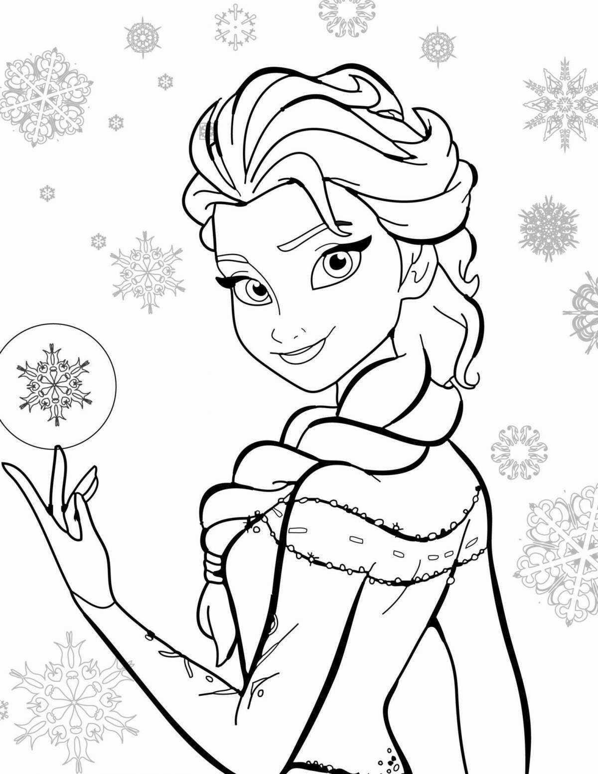 Coloring bright elsa let go and forget