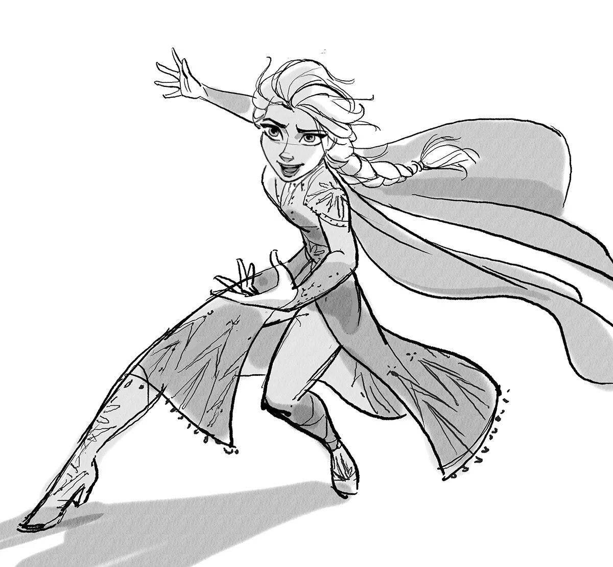 Grand coloring page elsa let go and forget