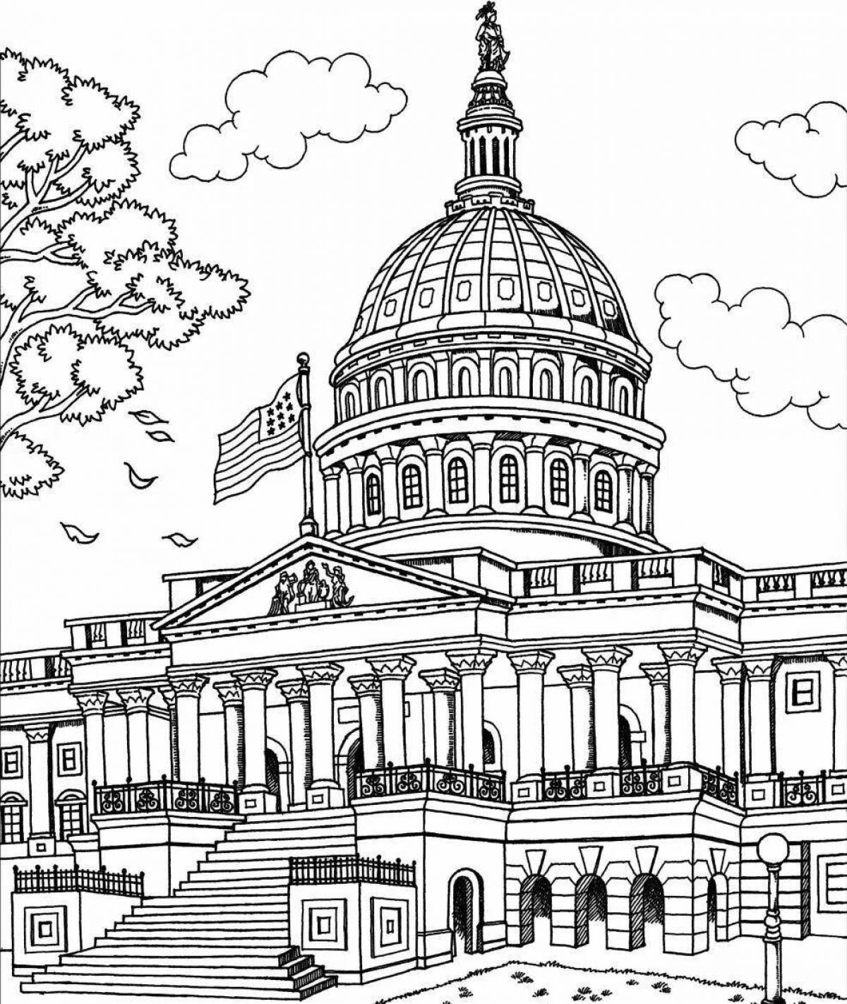 Gorgeous Kazan Cathedral coloring pages for kids