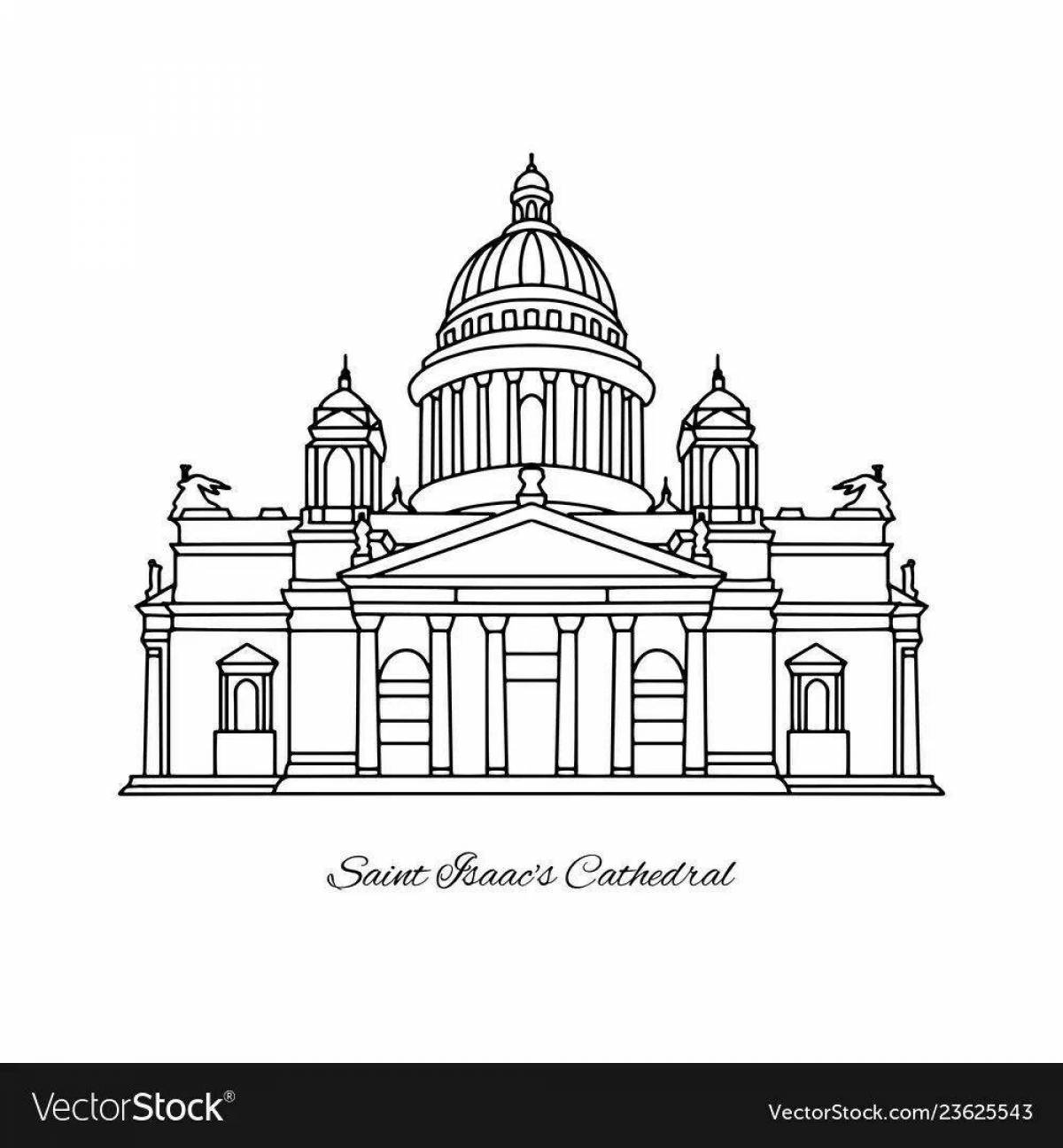 Coloring Kazan Cathedral for children