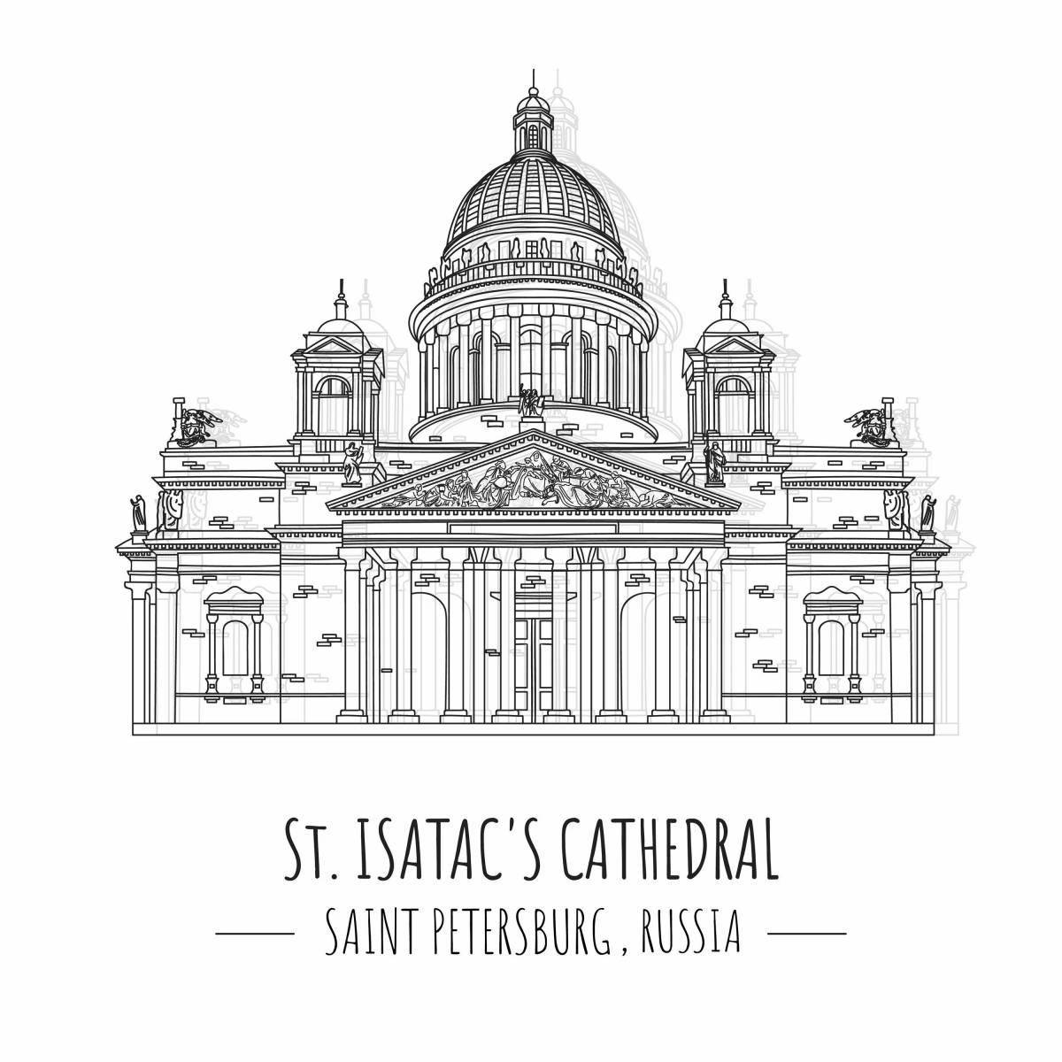 Fabulous Kazan Cathedral coloring pages for kids