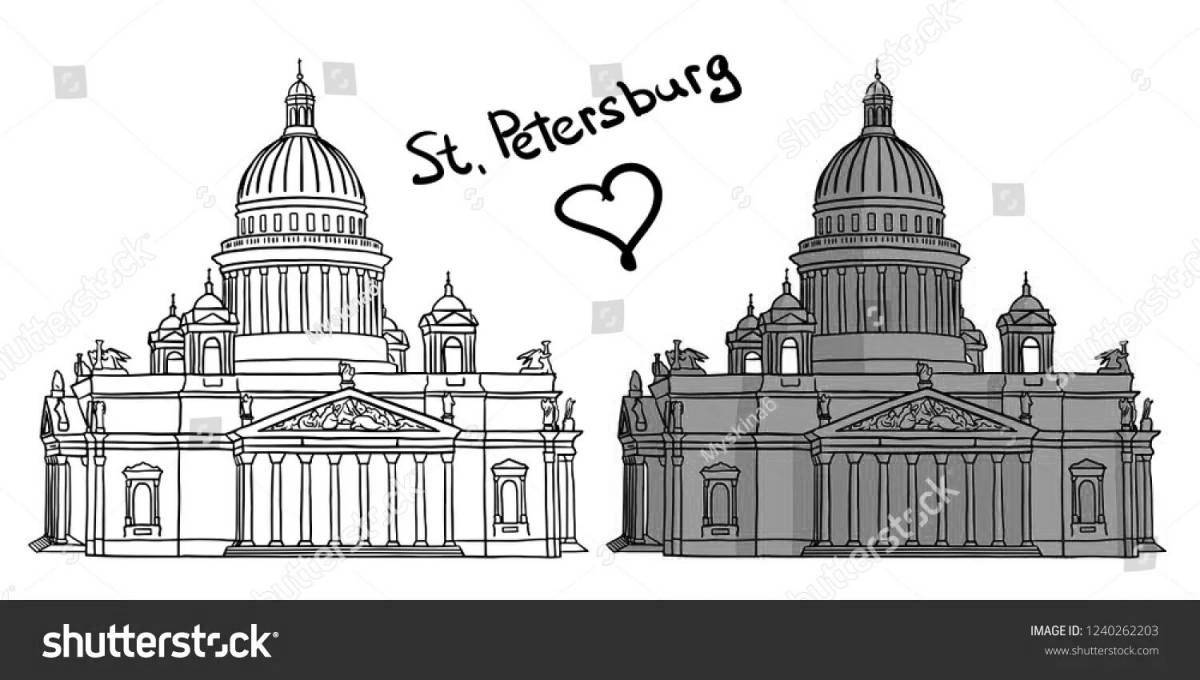 Shiny Kazan Cathedral coloring pages for kids