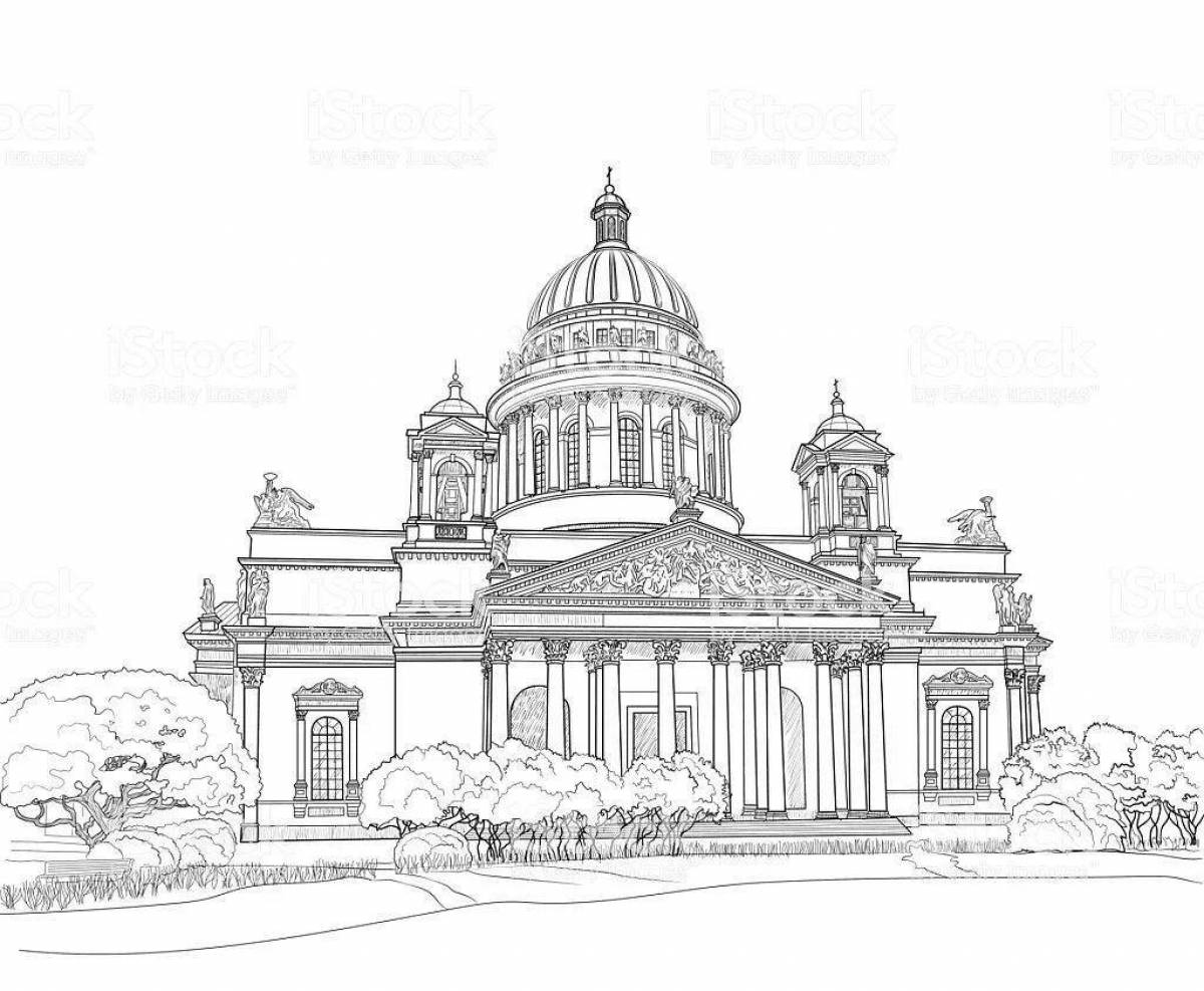 Amazing Kazan Cathedral coloring book for kids