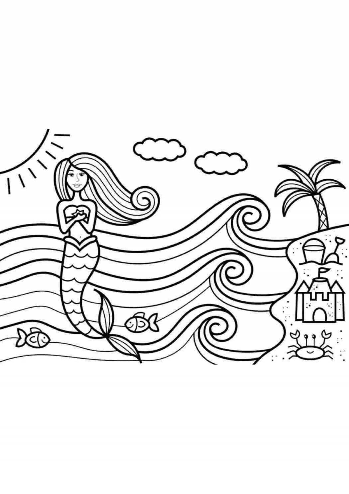 Playful coloring book for children 6-7 years old