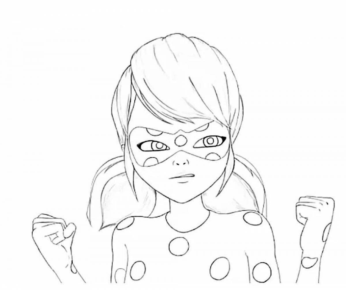 Adorable ladybug and marinette coloring book