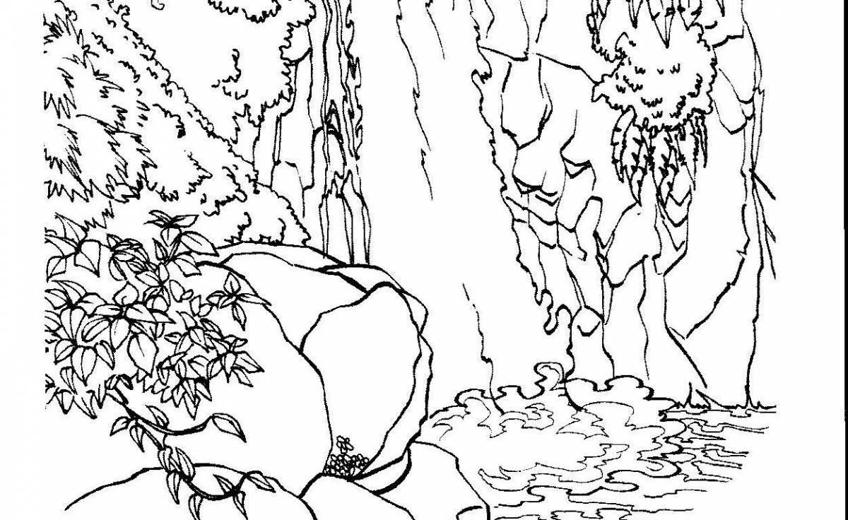 Красочная страница раскраски неодушевленной природы для детей