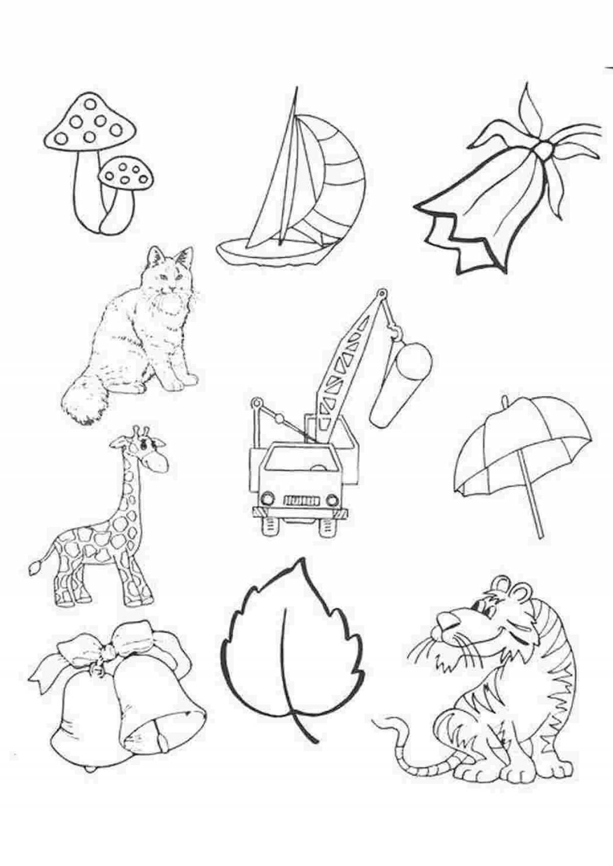 Beautiful inanimate nature coloring page for kids