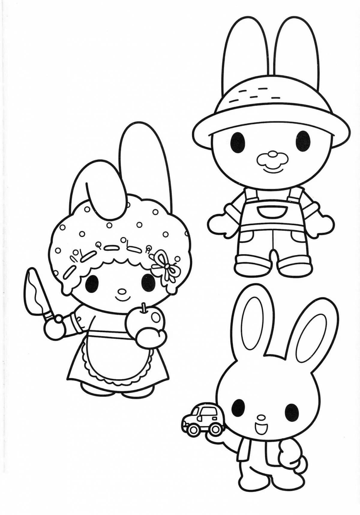 Kurumi and Mai Melody's adorable coloring page