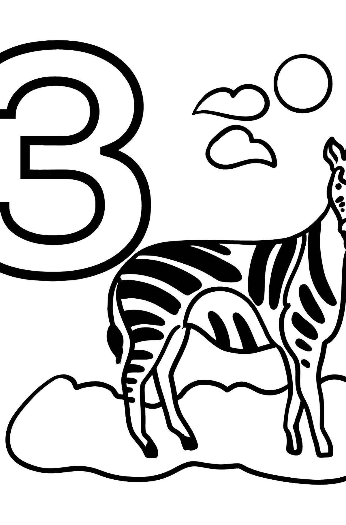Coloring page adorable letter z