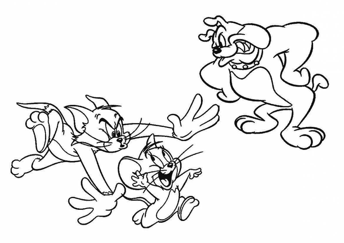 Loving coloring book baby tom and jerry