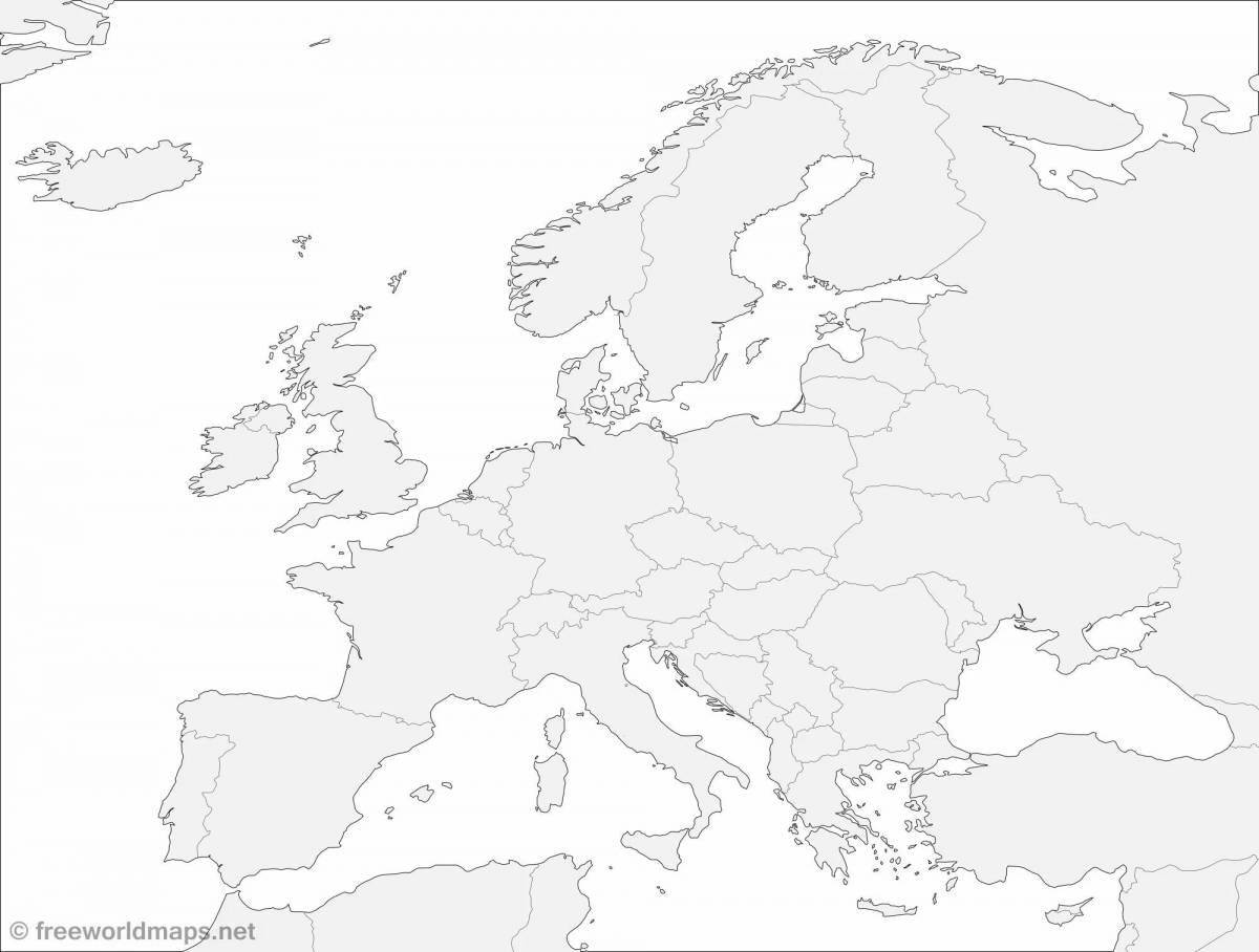 Изысканная карта европы со странами