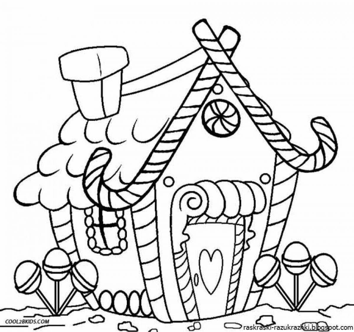 Увлекательная раскраска сказочный домик