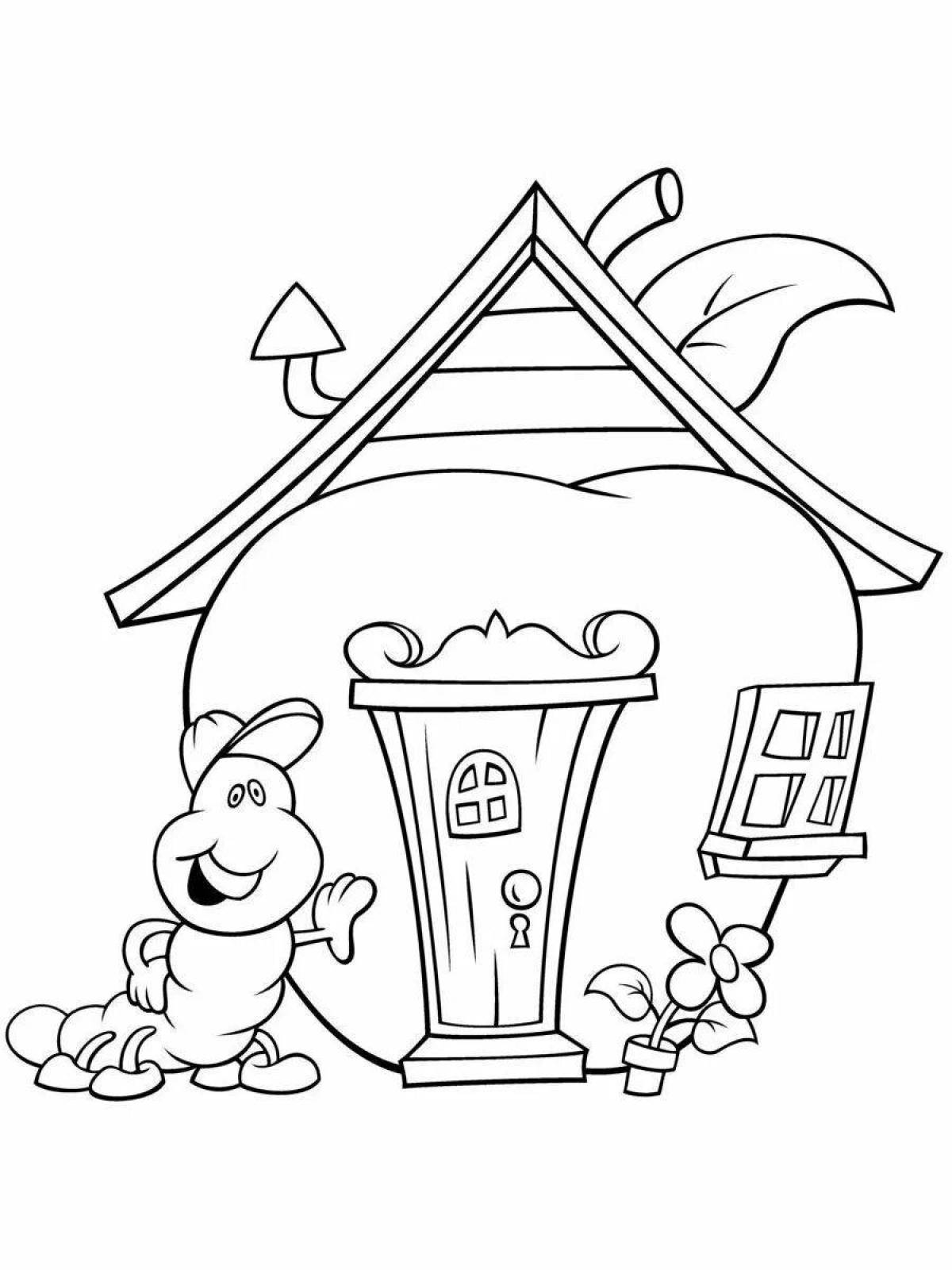 Dreamy magic house coloring book