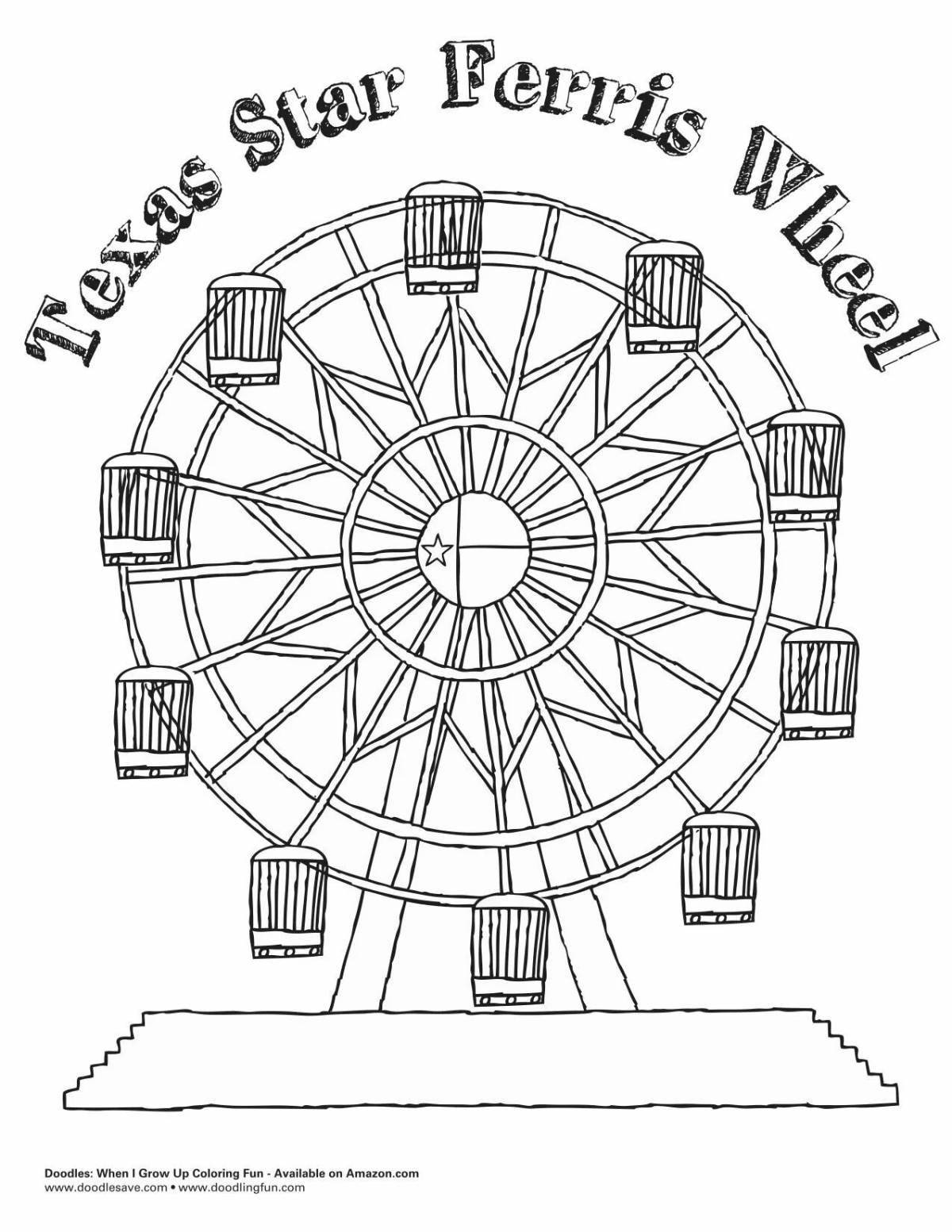 Amazing ferris wheel coloring book for kids
