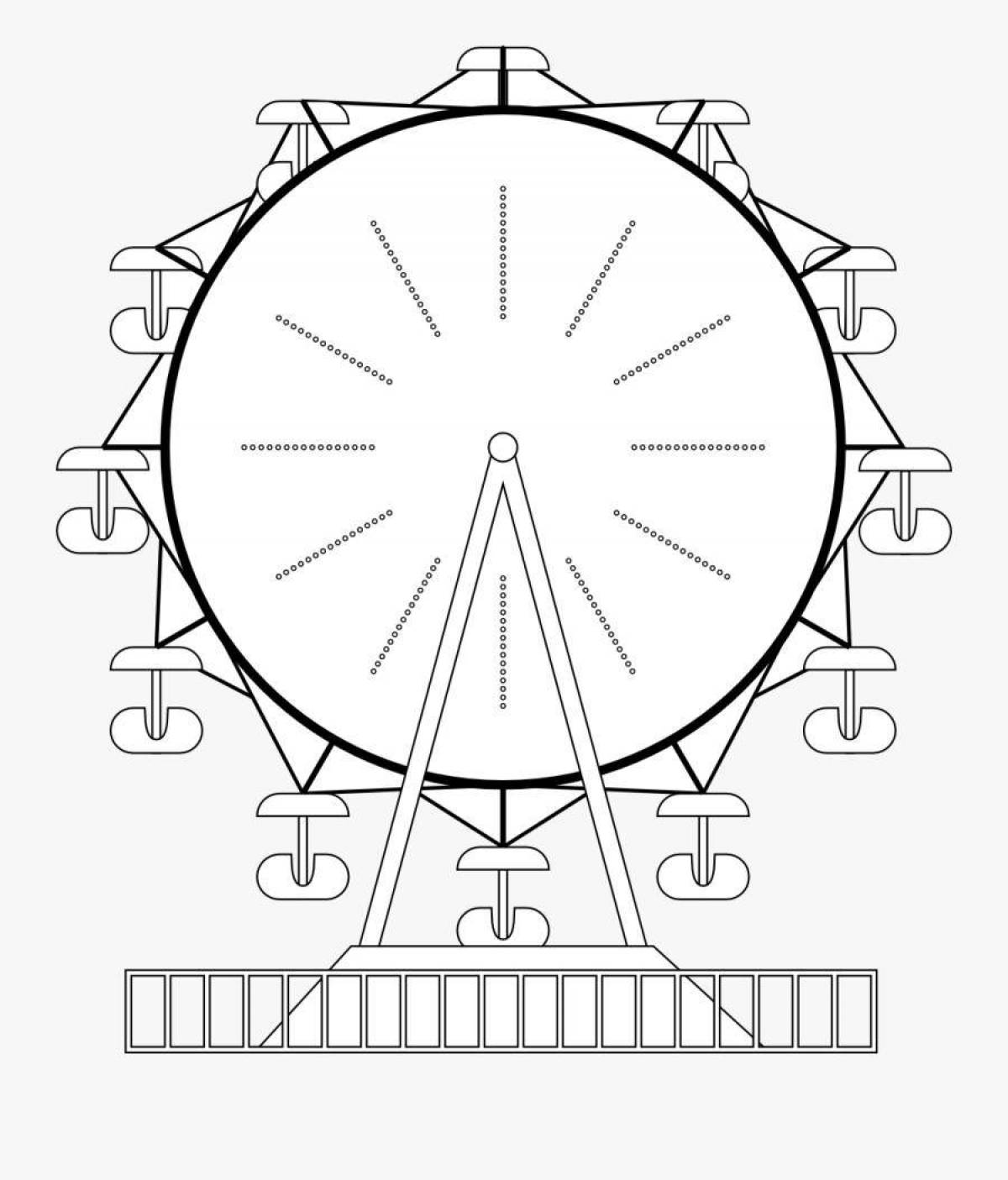 Amazing Ferris wheel coloring pages for kids