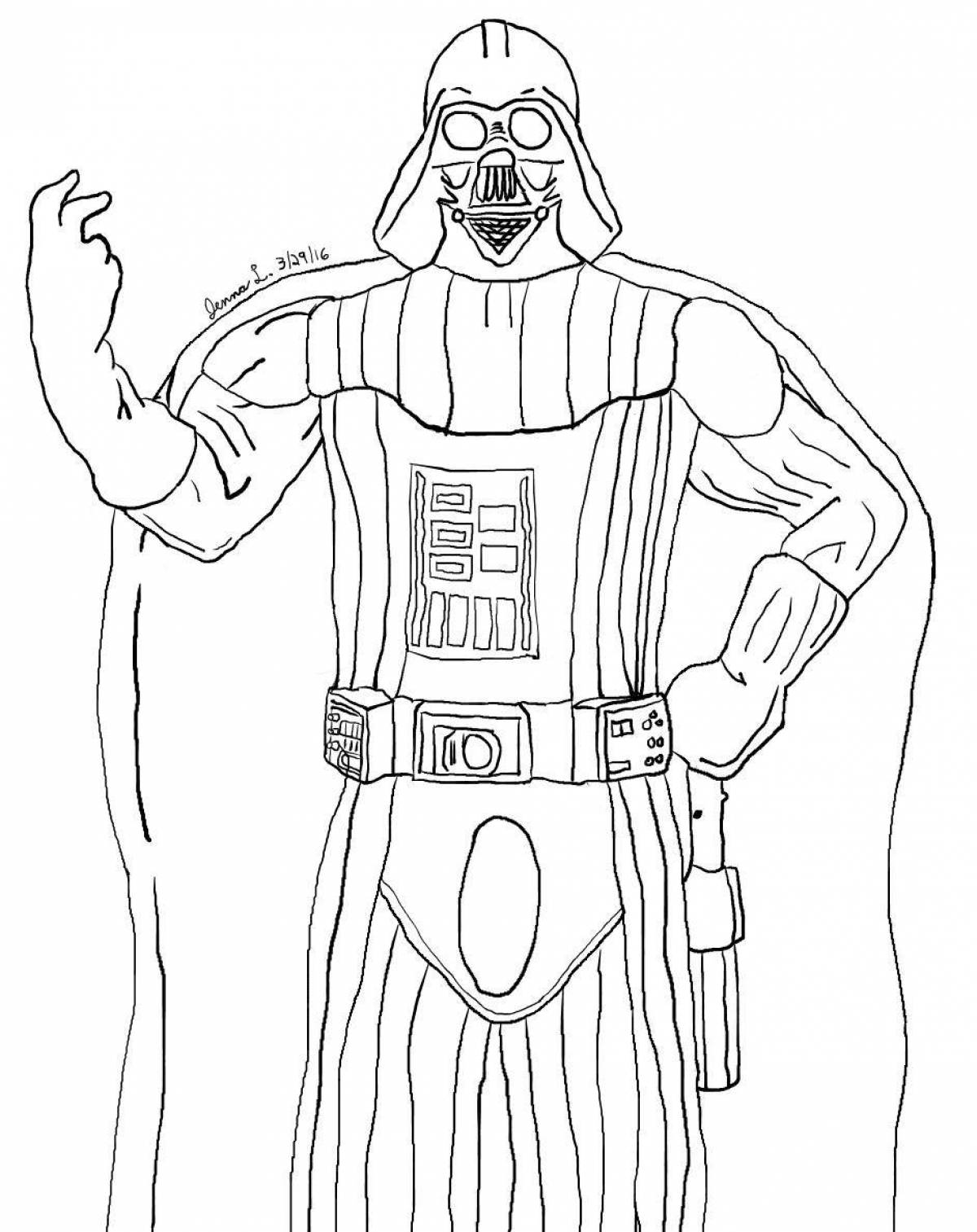 Coloring formidable darth vader