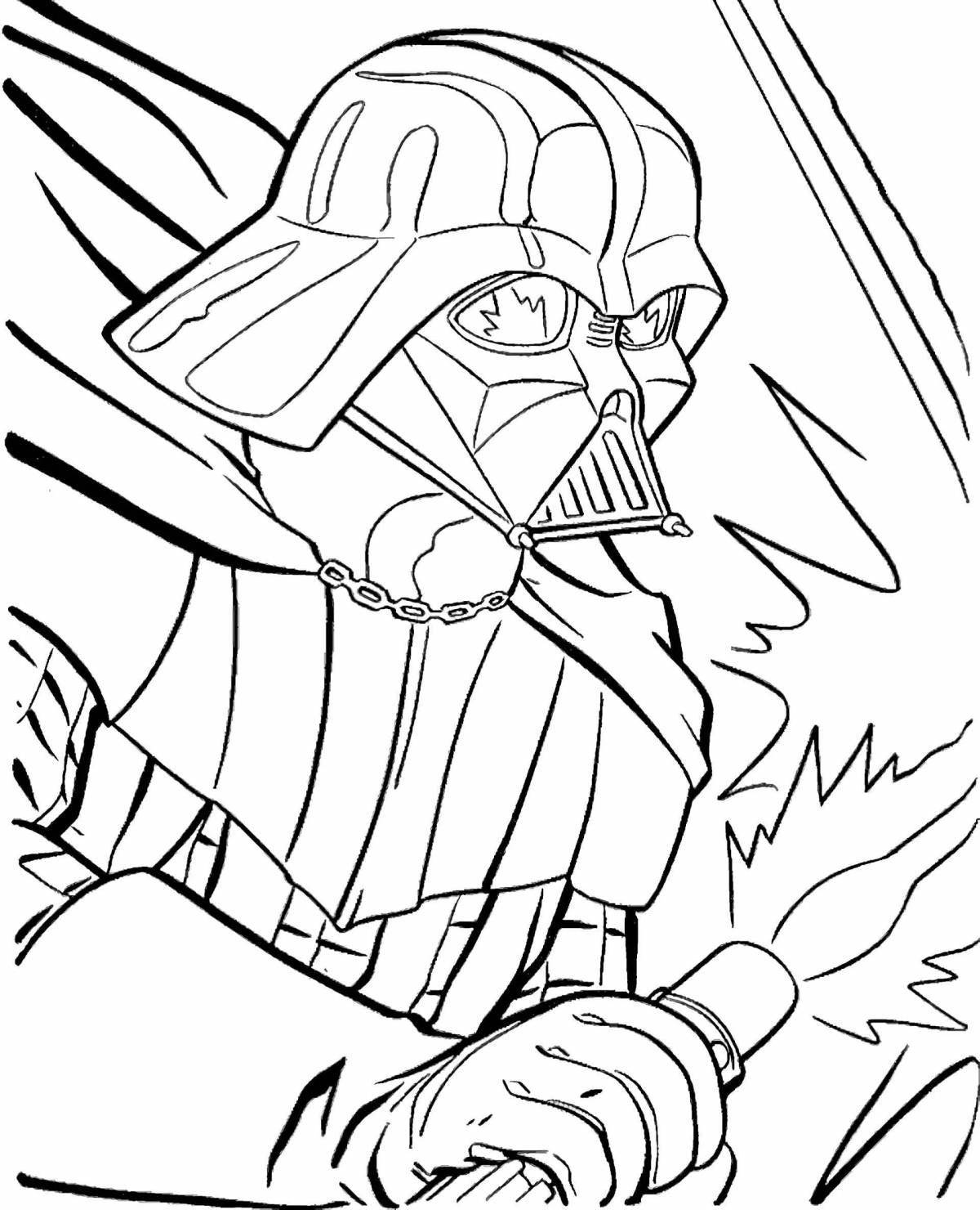 Powerful darth vader coloring book