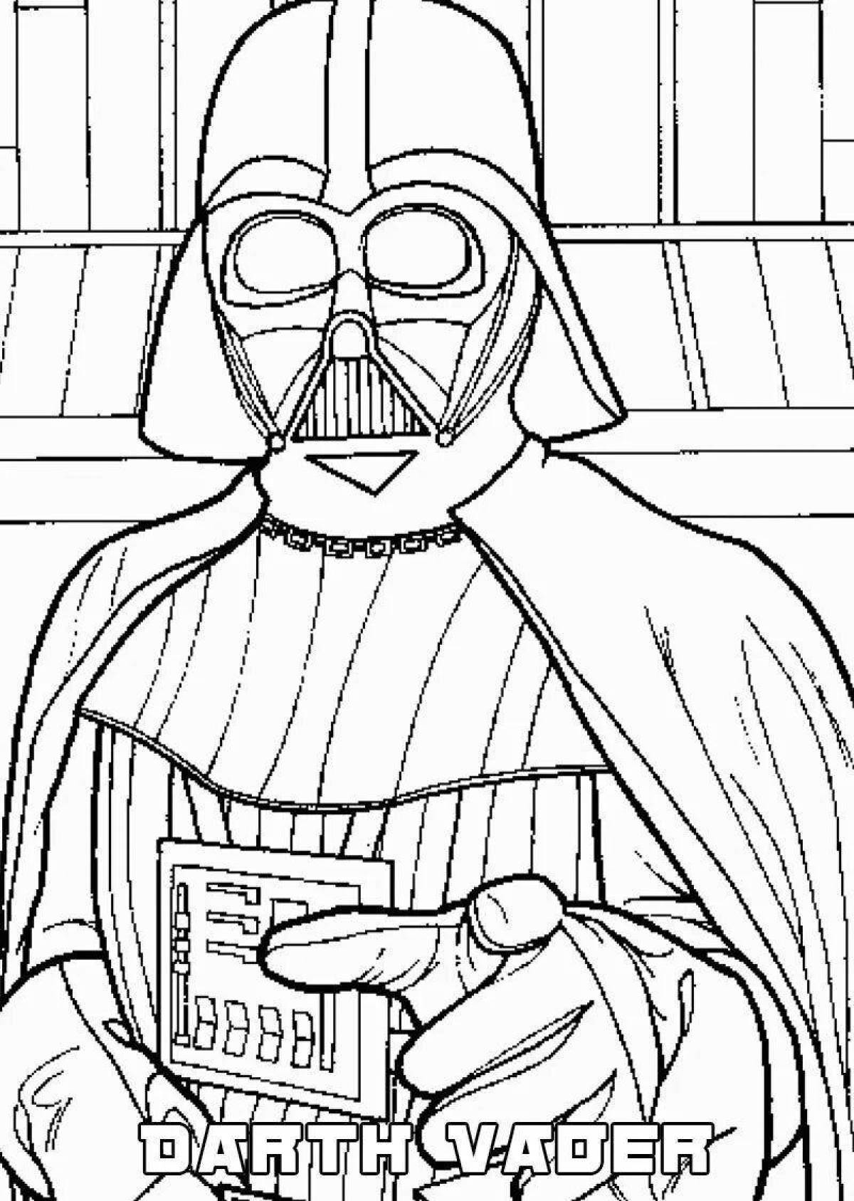 Impressive darth vader coloring page