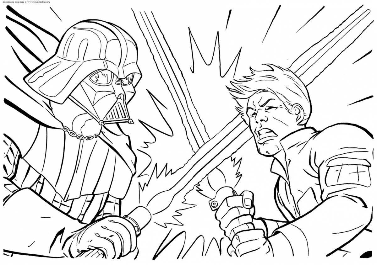 Photo Blatant darth vader coloring book