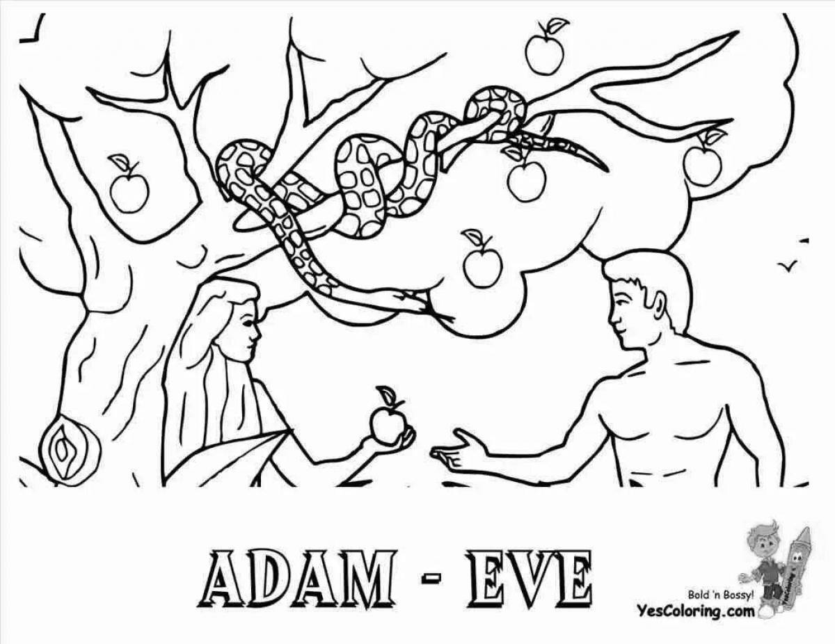 Coloring superb creation of adam by numbers
