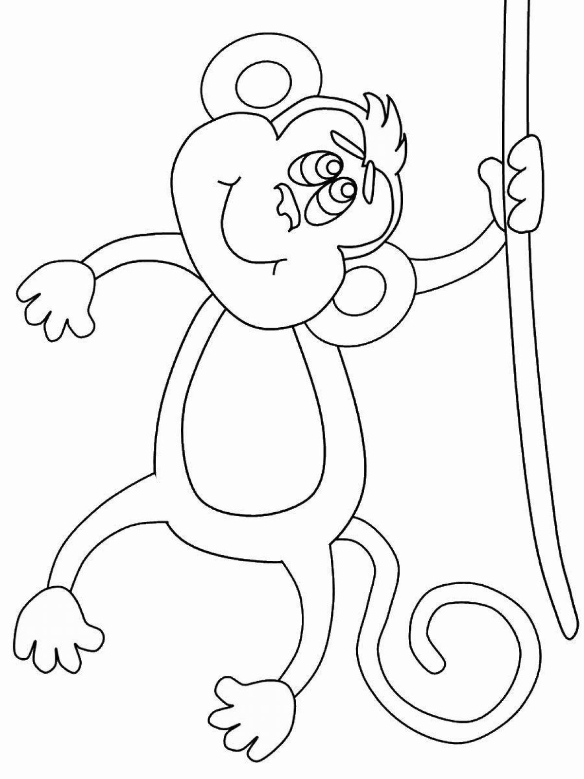 Amazing monkey coloring book for kids
