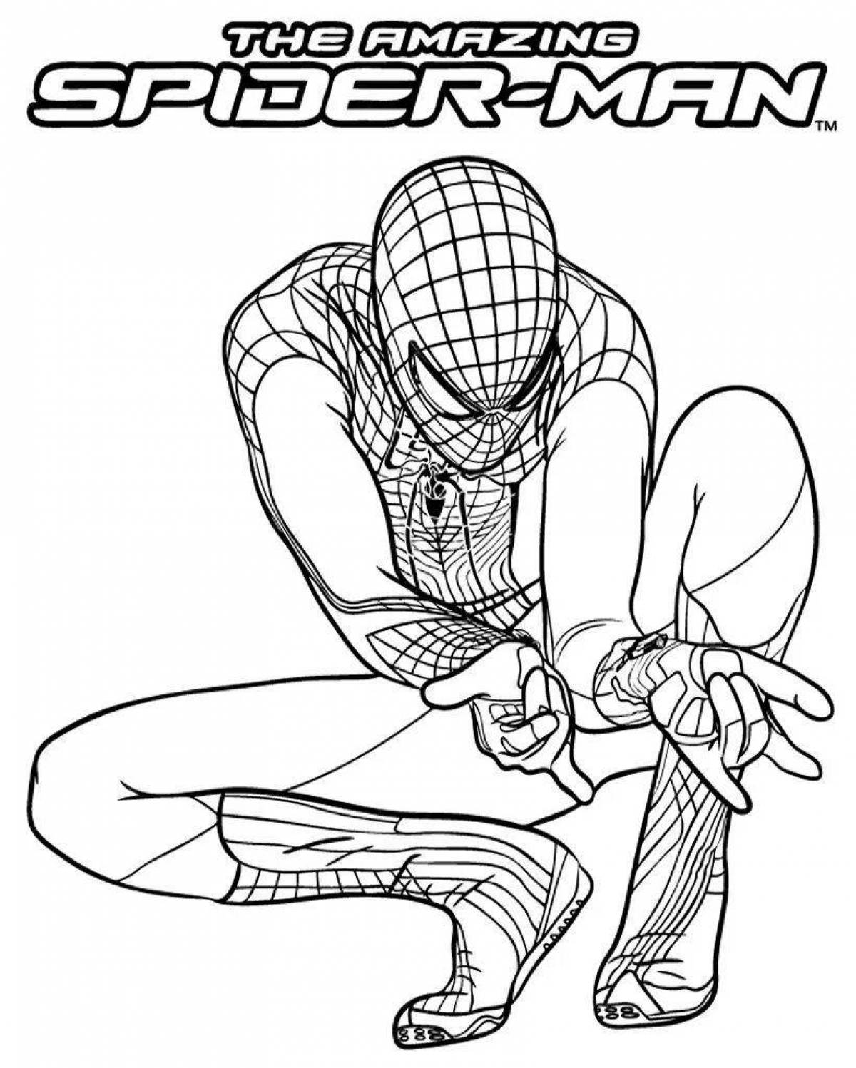 Radiant coloring page spider-man high voltage