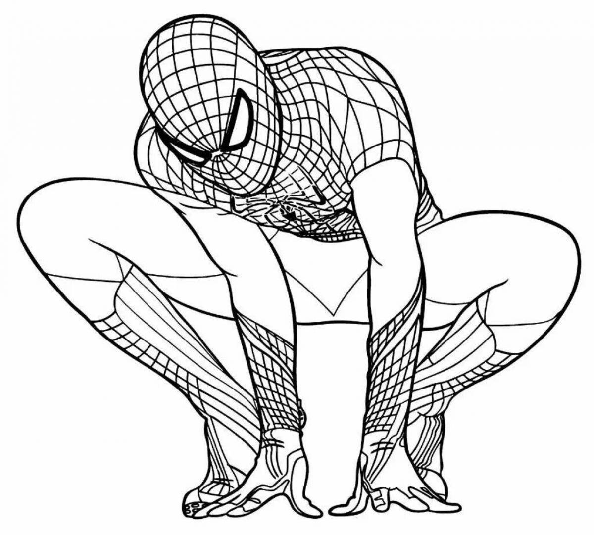 Привлекательная раскраска «человек-паук высокого напряжения»