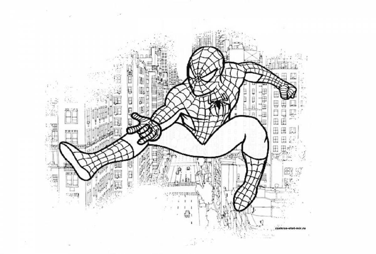 Spiderman high voltage glitter coloring