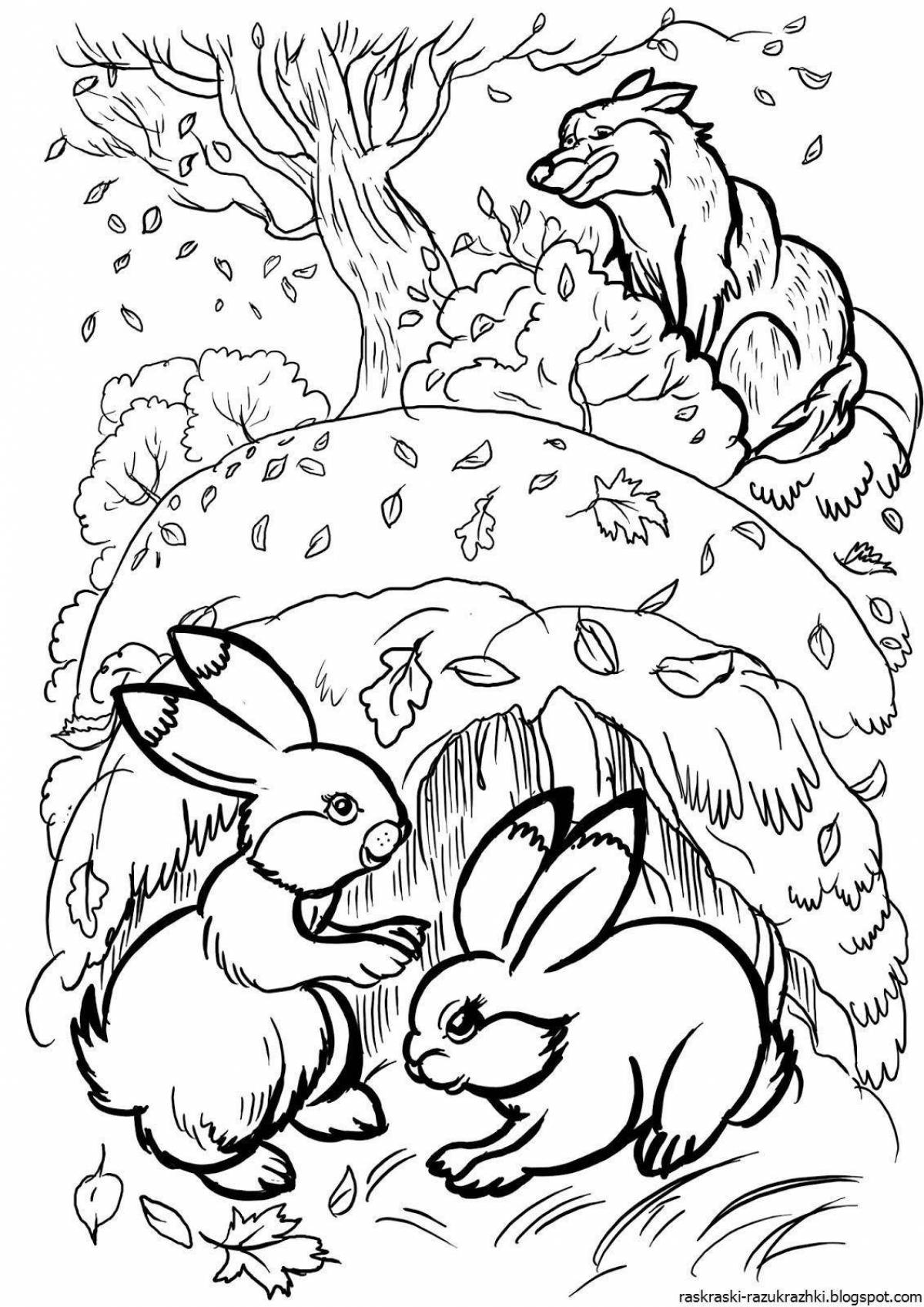 Cute winter animals coloring pages for kids