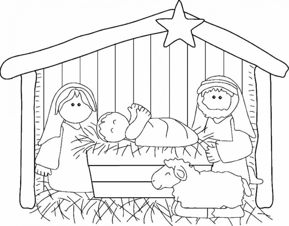 Увлекательный рождественский рисунок для детей