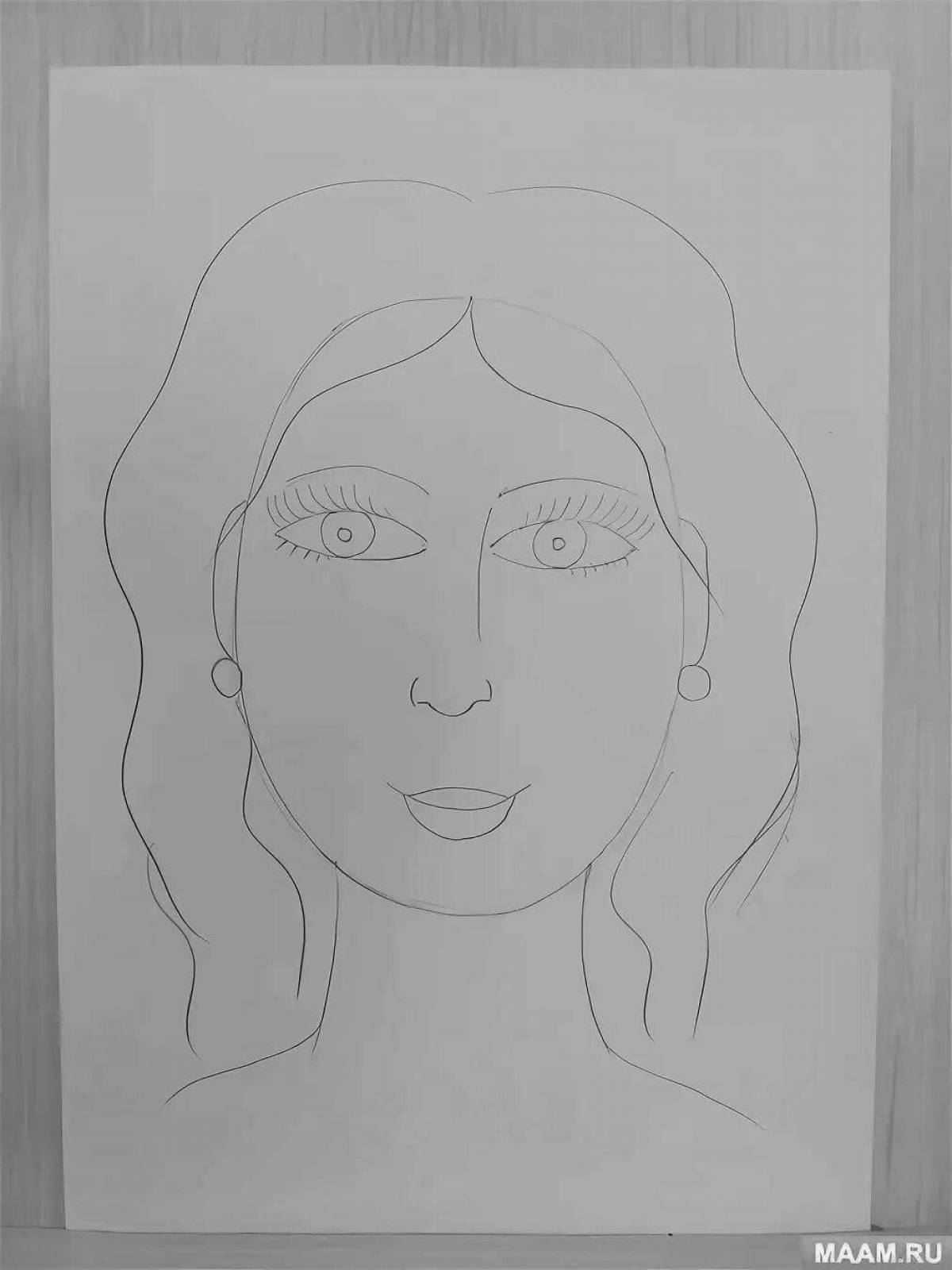 Портрет мамы 8 класс. Портрет мамы. Портрет мамы для детей. Портрет мамы рисование в старшей группе. Рисование портрета в старшей группе.