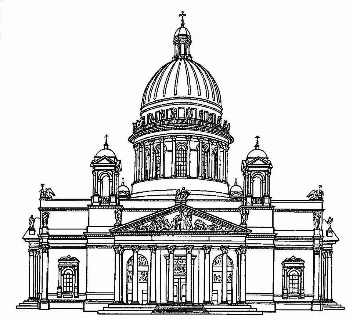 Казанский собор рисунок детский