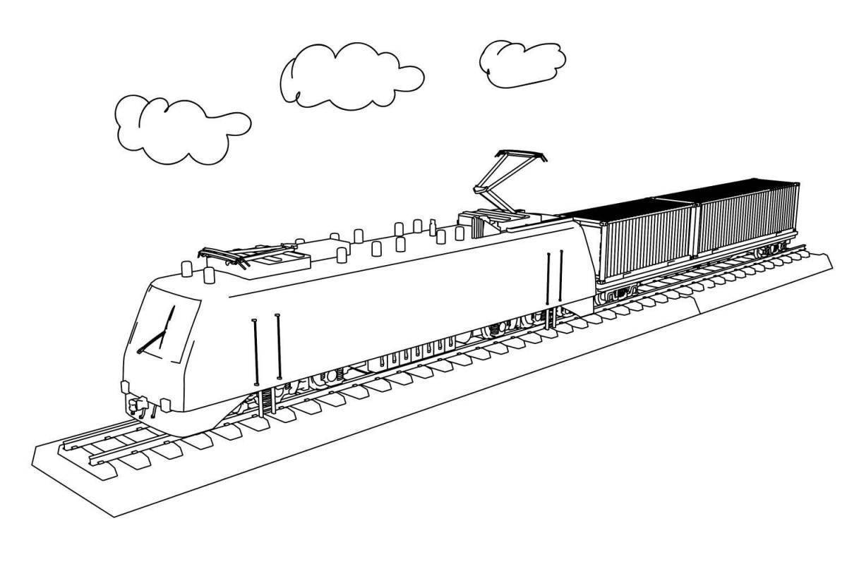 Поезда картинки для раскрашивания