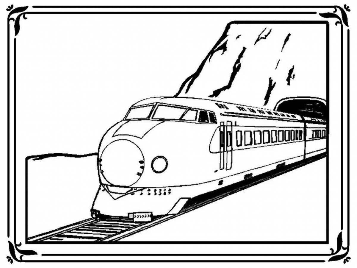 Блестящая страница раскраски пожирателя поездов