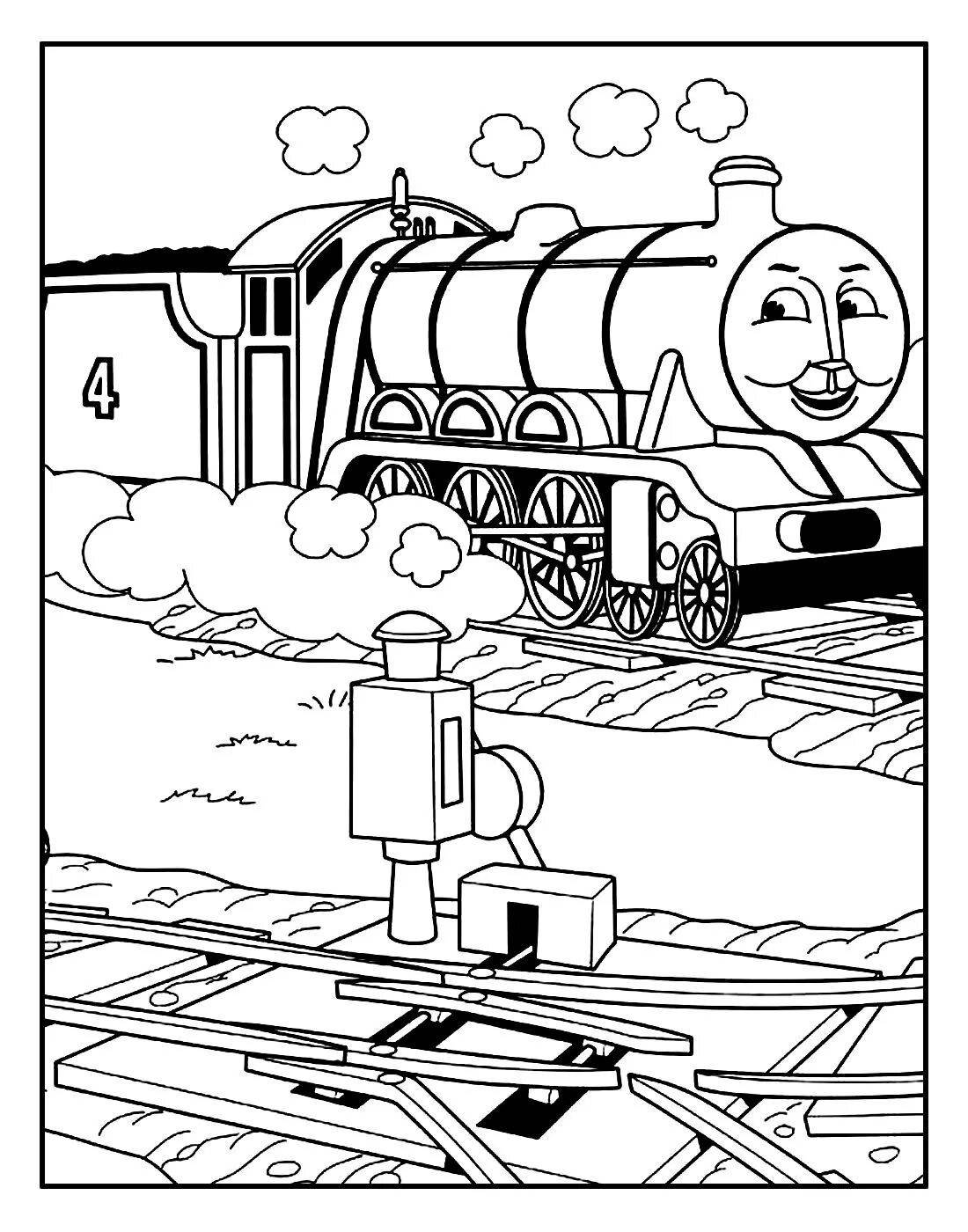 Раскраска сказочный пожиратель поездов