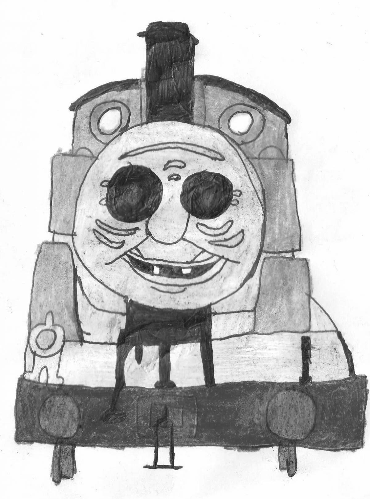 Coloring page adorable train eater