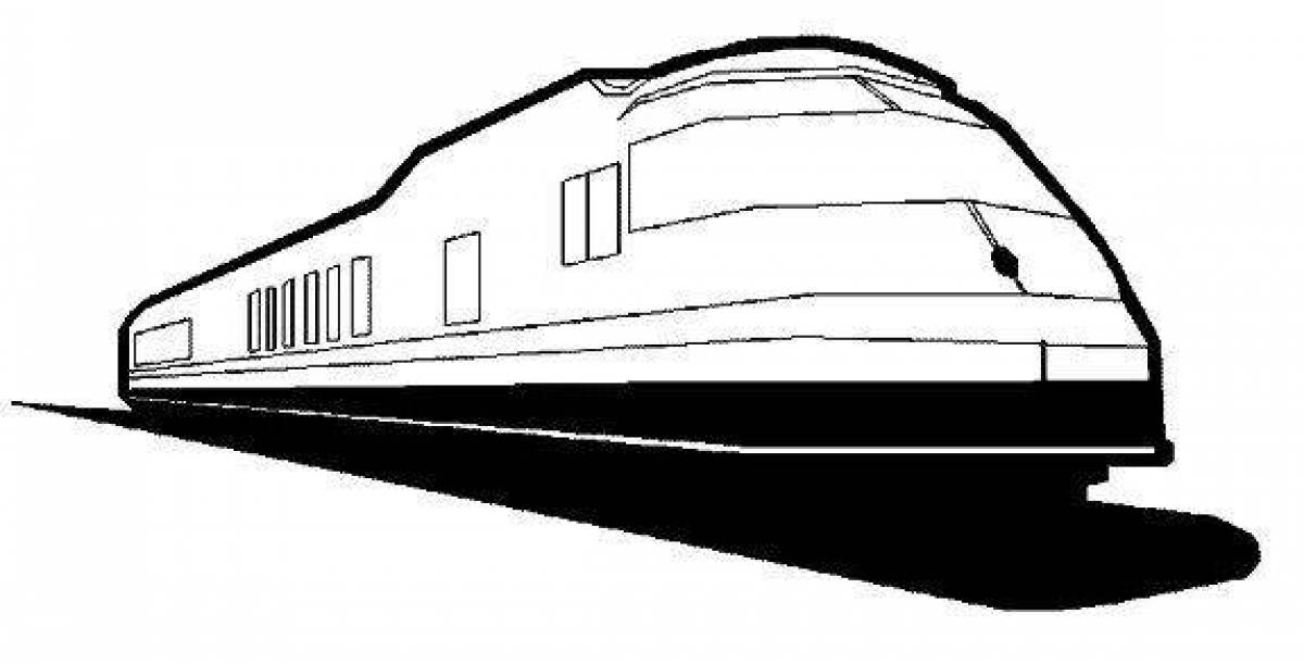 Sweet train eater coloring page