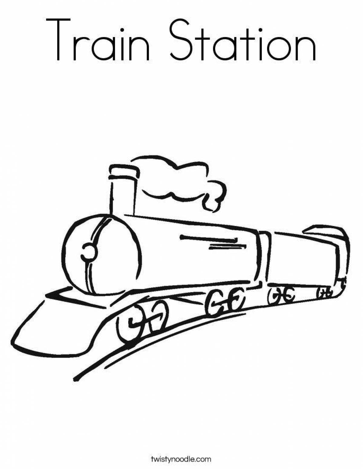 Crazy train eater coloring page
