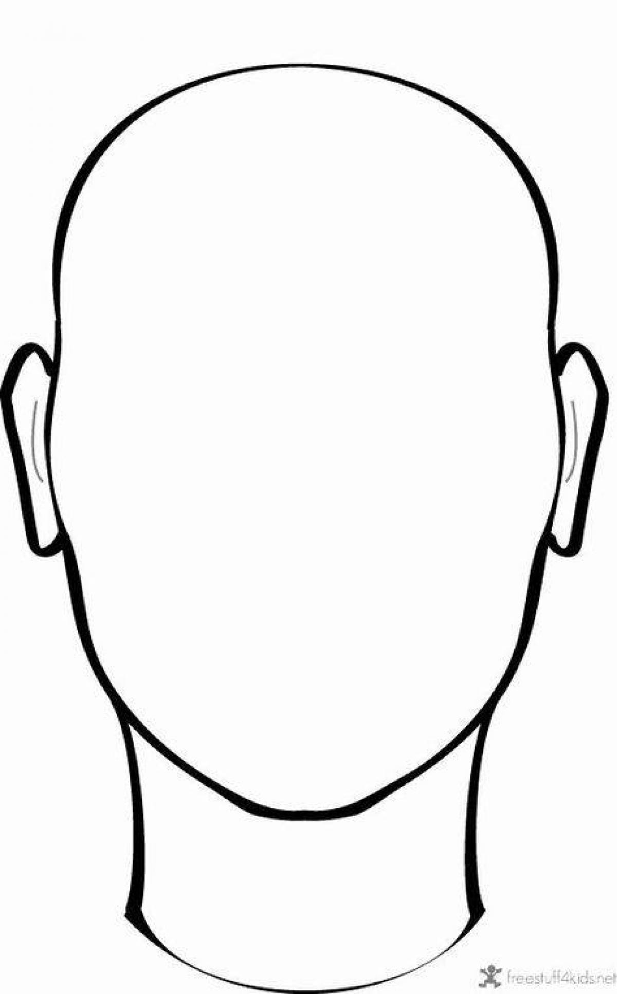 Intriguing human face coloring page